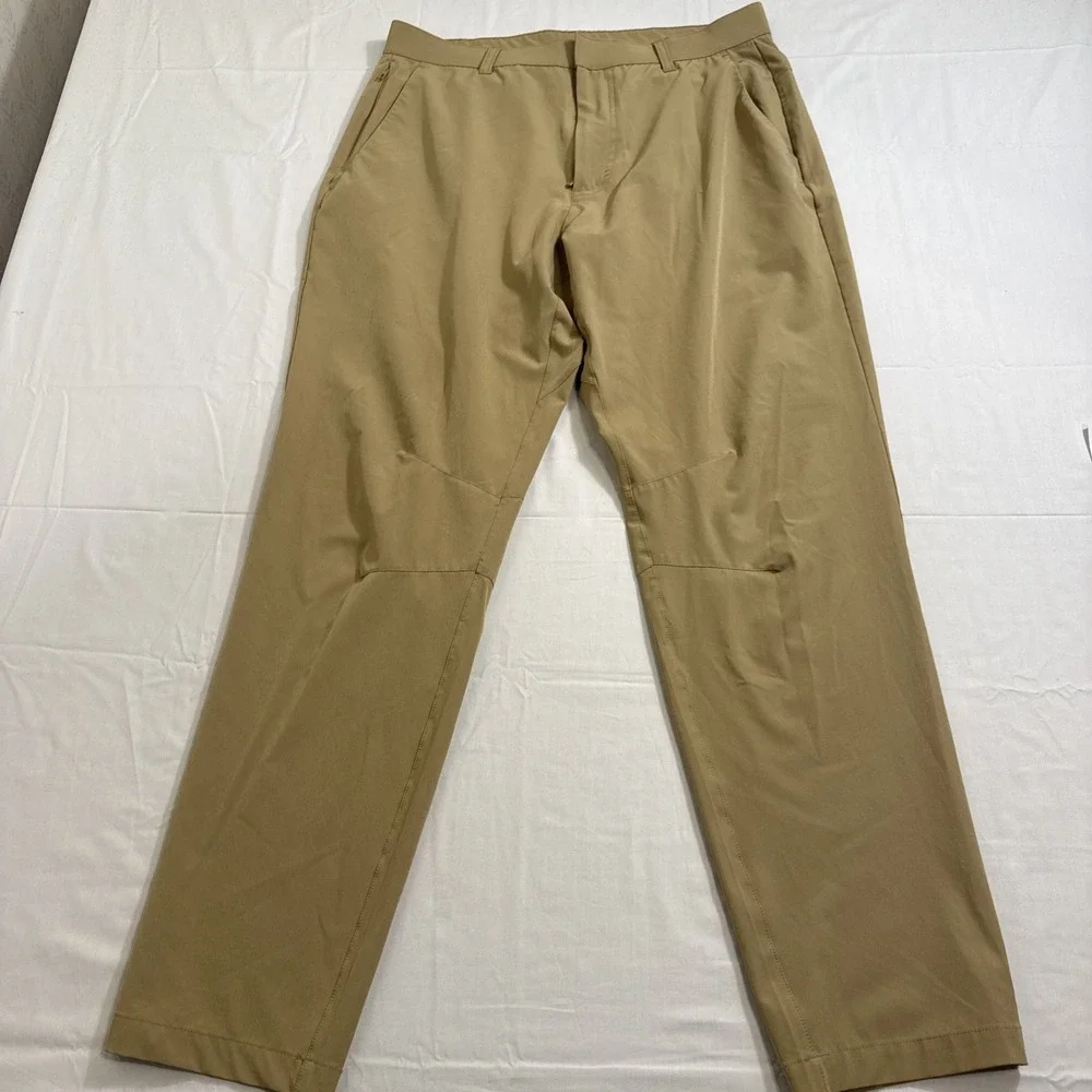 FootJoy Golf Pants TAN/BRN Performance Stretch Polyester Spandex MENS 33 X 32
